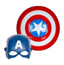 Kit Capitão América Escudo + Máscara Infantil Os Vingadores Kit Capitão América Escudo + Máscara Infantil Os Vingadores