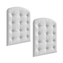 Kit Capitonê Peroba p/ Berço Elô material sintético Branco MDF 2 Peças