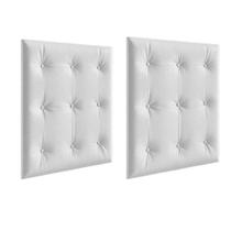 Kit Capitonê Peroba p/ Berço Retro Cor Branco MDF 2 Peças