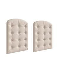 Kit Capitonê Peroba para Berço Elô material sintético Bege em MDF 2 Peças