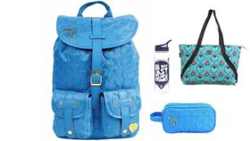 Kit Capricho Love ul Mochila De Costas + Estojo + Garrafa