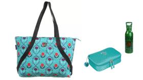 Kit Capricho Love Verde Água Estojo Box + Bolsa + Garrafa