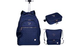 Kit Capricho Mochila De Costas E Rodas + Lancheira + Estojo Kit Capricho Mochila De Costas E Rodas + Lancheira + Estojo