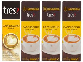 Kit Cápsula Cappuccino Classic TRES 3 Corações - e Doce de Leite Havanna 10 Cápsulas Cada