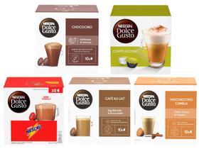 Kit Cápsula Nescafé Dolce Gusto 5 Sabores
