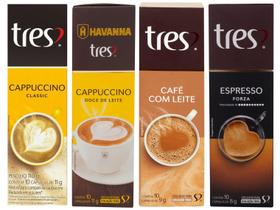 Kit Cápsula TRES 3 Corações 4 Sabores