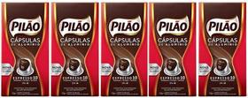 Kit cápsulas café pilão nespresso 10 fortíssimo 50 cápsulas