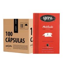 Kit Cápsulas Spress Café Moderado 100 Un Intenso Torra Média Para Nespresso Kit Cápsulas Spress Café Moderado 100 Un Intenso Torra Média Para Nespresso