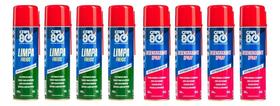 Kit Car80 4 Limpa Freios E 4 Desengraxantes Spray