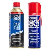 Kit Car80 Descarborizante Spray E Car Flush Limpa Carter