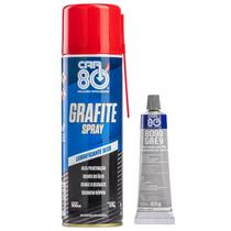 Kit Car80 Grafite Spray E Silicone Forma Junta Cinza 8099