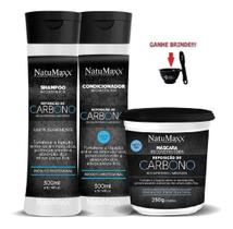 Kit Carbono Natumaxx 3X1 Shampoo + Mascara + Condicionador