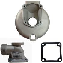 Kit Carcaça + Bocal de Saída com Junta Para Motobomba B4T 710 Peça Original Branco