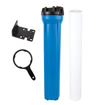 Kit Carcaça Filtro Água 20 X 2 1/2 + Refil Polipropileno Cor Azul Kit Carcaça Filtro Água 20 X 2 1/2 + Refil Polipropileno Cor Azul