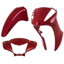 Kit Carenagem 3 Peças Cromo Forte Moto Honda Biz 125 2011 a 2013 Substituição Alta Resistência