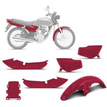 Kit Carenagem 3 Peças Cromo Forte Moto Honda Titan 1995 a 2000 Substituição Alta Resistência