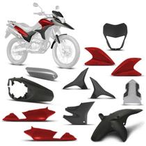 Kit Carenagem 9 Peças Cromo Forte Moto Honda XRE 300 2010 a 2012 Substituição Alta Resistência