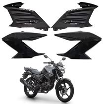 Kit carenagem aba aleta complemento fazer 150 preto brilho 2014 2015