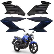 Kit carenagem aleta aba complemento fazer 150 azul metálico 2020 2021