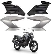 Kit carenagem aleta aba complemento fazer 150 prata fosco 2019 todos modelos