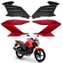 Kit carenagem aleta aba complemento fazer 150 vermelho metálico 2014 2015
