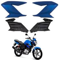 Kit carenagem aleta aba tanque complemento fazer 150 azul 2014 2015