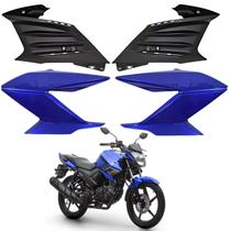 Kit carenagem aleta aba tanque complemento fazer 150 azul 2016 2017 2022 2023