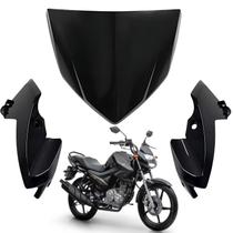Kit carenagem bananinha farol superior factor 150 preto brilho 2016 2017 2018 2019