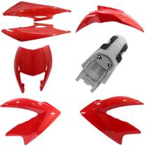 Kit Carenagem Bros 150 2011 2012 Nxr125 2013 Vermelho Clivia