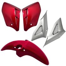 Kit Carenagem Cbx250 Twister 2001 A 2008 Paralama Tampa Lateral Prata Aba Tanque Cores