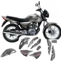 Kit Carenagem CG 150 2008 Completa Prata Lumiar Metálica Kit Carenagem CG 150 2008 Completa Prata Lumiar Metálica