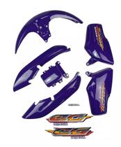 Kit Carenagem Cg Titan 125 Azul Roxo 1998 com Adesivos