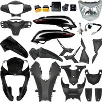 Kit carenagem completa preta shineray jet 50 jet 49 até 2020