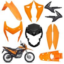 Kit carenagem completo dianteiro traseiro laranja honda nxr bros 160 2015-2021