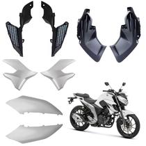 Kit carenagem completo lateral dianteiro fazer 250 branco 2018 2019 Kit carenagem completo lateral dianteiro fazer 250 branco 2018 2019