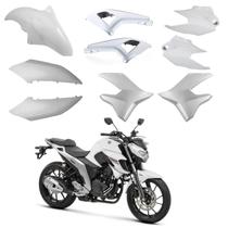 Kit Carenagem Completo Traseiro Dianteiro Branco Fazer 250 Fz25 2018 2019