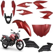 Kit carenagem completo traseiro dianteiro fazer 150 vermelho fosco 2019 2022