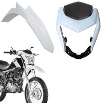 Kit carenagem dianteiro capa farol completo + paralama nxr bros 160 branco 2015-2021 Kit carenagem dianteiro capa farol completo + paralama nxr bros 160 branco 2015-2021