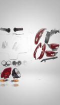 Kit Carenagem e Farol Moto Vermelho