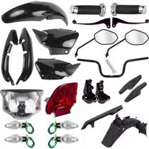 Kit Carenagem Esportivo Cg 125 Fan 2004 A 2008 Preto