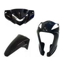 Kit Carenagem Farol + Bico + Paralama Shineray Jet 50 Preto Kit Carenagem Farol + Bico + Paralama Shineray Jet 50 Preto