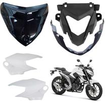 Kit carenagem farol frontal fazer 250 fz25 branco 2018 2019