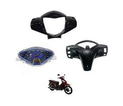 Kit Carenagem Farol Painel Completo E Tampa Jet 50 E Jet 125 - Preto