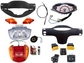 Kit Carenagem, Farol, Painel, Pisca Biz 100 02 Á 05 Preto Es Kit Carenagem, Farol, Painel, Pisca Biz 100 02 Á 05 Preto Es