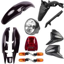 Kit Carenagem Farol Pisca Cg 125 Fan 2011 A 2012 Roxa - WESTER