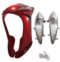 Kit Carenagem Frontal + Setas Diant Shineray Jet 50 Vermelho