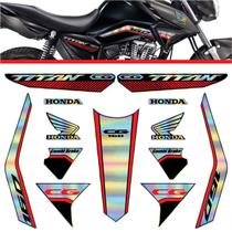 Kit Carenagem Holográfico Honda CG Titan 160 anos 2023 a 2024 Vermelho