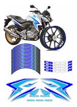 Kit Carenagem Honda + Friso De Roda Azul Cb 300r 2015 Kit Carenagem Honda + Friso De Roda Azul Cb 300r 2015