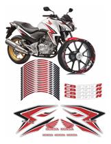 Kit Carenagem Honda + Friso De Roda Cb 300r 2015 Vermelho Kit Carenagem Honda + Friso De Roda Cb 300r 2015 Vermelho