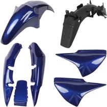 Kit Carenagem + Kit Adesivo Cg 150 Titan 2005 A 2006 Azul